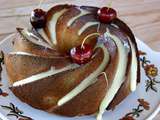 Gâteau chocolat blanc et cerises