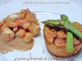 Poêlée de Saint-Jacques sauce crémée au porto