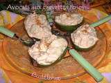 Avocats aux crevettes roses ( entrée froide )