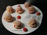 Petits choux au craquelin, chantilly fraises ( recette de l atelier des chefs)