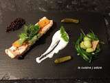 Saumon confit a basse temperature, tzatziki de concombre et cornichon ( recette d' olivier Streiff top chef 2015)