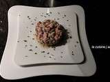 Tartare de veau selon hugo desnoyer ( recette de l atelier des chefs)