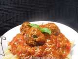 Boulettes aux Poivron et Chorizo à la Crème de Tomates