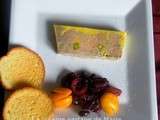 Foie gras mi-cuit aux fruits façon vin de Noél