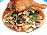 Poulet champignons olives noires