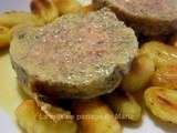 Saucisse de chataigne sauce moutarde et gnocchis