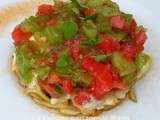 Tartare de courgette, tomate bi couleur et poisson blanc