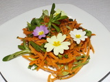 Salade de carottes râpées aux plantes sauvages