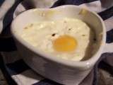 Oeuf cocotte au chèvre