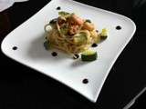 Spaghettis fruits de mer et courgettes