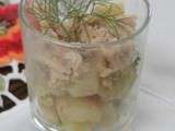 Verrine façon salade de pommes de terre