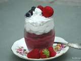 Glace aux fruits rouges et chantilly coco