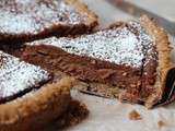 Crostata alla crema di castagne e cioccolato  - Tarte à la crème de châtaignes et chocolat, un dessert vegan et sans gluten époustouflant