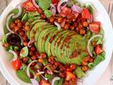 Salade avocat et pois chiches rôtis - recette pour 1,2,3 veggie