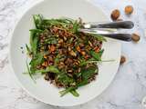 Salade de champignons rôtis et de roquette sauvage