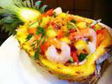 Ananas farci aux crevettes par Jeff