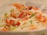 Salade de choux blanc aux crevettes