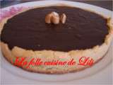 Tarte au chocolat, caramel beurre salé et cacahuètes