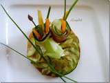 Tarte fine et rolls de légumes