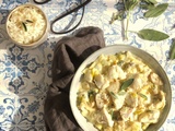 Blanquette de poisson à la sauge et au parmesan