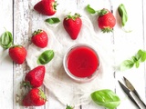 Coulis de fraise au basilic