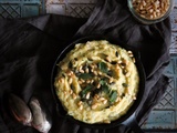 Polenta crémeuse à la courgette et aux herbes