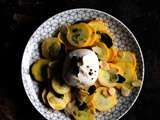 Salade de courgettes jaunes marinées