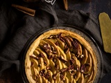 Tarte aux pommes et noix de pécan