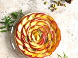 Tarte nectarine-pistache-verveine