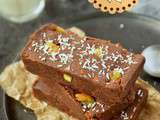 Brownie {chocolat/pistaches} #raw #vegan