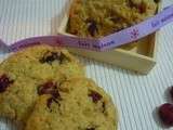 ღ cookies flocons d'avoine - cranberries ღ