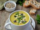 Velouté de pois cassé aux poireaux & lait de coco #vegan