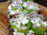 Tartines de Tomates vertes & Boursin Echalote & Ciboulette