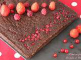 Brownie fondant chocolat noir et groseilles