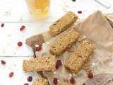 Cookies bars noix de coco et cranberries – sans beurre