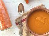 Velouté de lentille corail, courge et patate douce