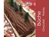 Bûche crousti-fondante Chocolat Poires - La Machine à Explorer