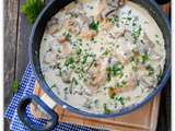 Poulet crémeux aux champignons