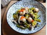 Saint-Jacques sur lit de courgettes et champignons