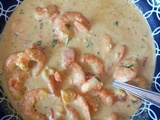 Curry de crevettes roses au lait de coco