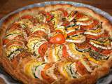 Tarte soleil courgettes, tomates et chèvre