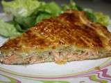 Tourte au saumon et aux poireaux