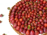 Cheesecake aux fraises, vanille de Tahiti et citron vert