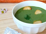 Soupe de fanes de carottes