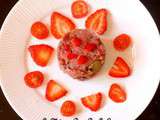 Tartare de canard au chutney de fraises