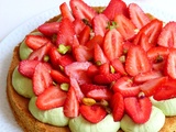 Tarte aux fraises et pistaches