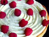 Tarte framboises et mousse de fromage blanc