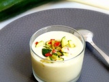 Velouté froid de courgettes un peu thaï