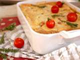 Clafoutis tomates cerises parmesan et thym frais