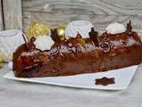 Bûche chocolat - noisettes